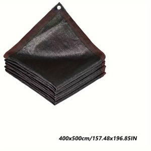 TEMU 블랙 폴리에틸렌 차광망 (가장자리 처리), 통기성 정원용 차양 그물 - 식물 보호용