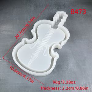 TEMU 바이올린 트레이 몰드, 바이올린 모양 수납 트레이, 바이올린 수납 트레이 레진 석고 실리콘 몰드