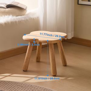 TEMU 빈티지 원목 오터만 | 현관, 거실, 침실 및 사무실용 다용도 다리미 스툴