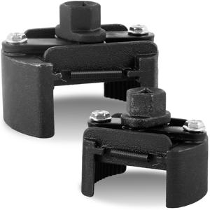 TEMU 2개 세트 조절 가능한 오일 필터 렌치 60-80mm & 80-105mm 헤비듀티 크롬 바나듐 스틸 도구, 미끄럼 방지 이빨 및 스프링 장착 잇몸 포함 - 래칫/22mm 오픈엔드 렌치 호환, 전문가용 및 DIY 자동차 정비, 튼튼한 구조, 차고 장비, 내구성 있는 스패너, 정밀 공학 설계, 홈 가라주용