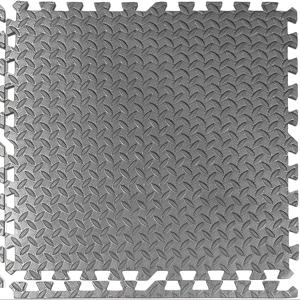TEMU 그레이 세트: 1/2인치 두께 EVA 인터로킹 폼 바닥재 24제곱피트 (6개), 홈짐, 운동기구, 바닥 매트, 놀이 공간용 (그레이, 24