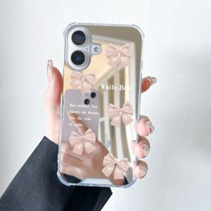 TEMU 폰 케이스: 럭셔리 미러 풀 패키지 방탄 보우 패턴 아이폰 16 15 14 13 12 11 프로 맥스 XS XR 7 8 SE JD1 케이스