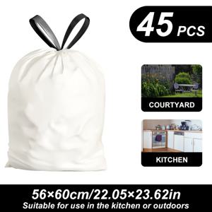 TEMU 45개 3롤 / 90개 6롤, 초대형 두꺼운 고강도 쓰레기봉투, 20리터/25리터 다용도 포장, 가정, 호텔, 슈퍼마켓에 완벽. 내구성 강한 신소재 폴리에틸렌, 무취 및 건강에 좋음