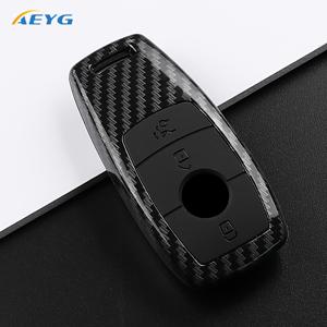 TEMU 벤츠 2018-2021 S클래스, 2017-2021 E클래스, 2019-2021 A클래스, C클래스, G클래스용 카본 파이버 패턴 키匙고리 커버