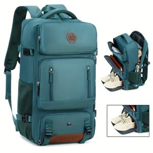 TEMU 남성용 여행 백팩, 아웃도어 캠핑 하이킹 스포츠 여성용, 17.3인치 노트북 백팩 비즈니스 출근 주말용 가방