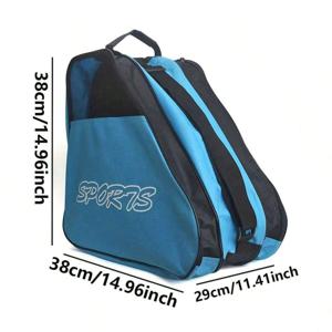 TEMU 1개 3단 스케이팅 가방, 조절 가능한 어깨끈, 대용량 두꺼운 통기성 수납백, 롤러스케이트, 인라인스케이팅 액세서리, 휴대용 수납백 차량용 액세서리