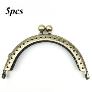 TEMU 프레임 클로저 디자인의 창의적인 레트로 반원 모양의 5개 지갑 클로저 부품 세트. 독특한 지갑 가방 제작, 지갑 제작, DIY 지갑 제작에 이상적입니다.