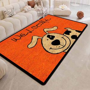 TEMU 1개 두꺼운 1.1cm 거실 바닥 매트, 강아지 패턴 인쇄된 바닥 매트 두께가 있는 미끄럼 방지 내마모성 주방 거실 현관 발코니 및 홈 데코레이션에 적합