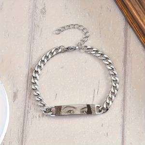 TEMU 눈이 있는 맞춤형 팔찌, 선택할 수 있는 세 가지 색상, 연인, 친구, 가족, 애완동물, 기념 선물에 적합, 스테인리스 스틸 조절 가능한 팔찌 1개