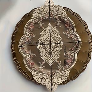 TEMU 6개 세트 빈티지 프렌치 스타일 레이스 테이블 매트, 나이트스탠드 플레이스매트, 코스터, 포토 배경, 가구 장식 레이스 매트