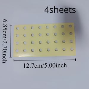 TEMU 128개/4장 루스리프 종이 원형 구멍 보호 스틱 핸드백 펀치 도트 수리 구멍 보호 스틱 펀치 수리 스티커 원형