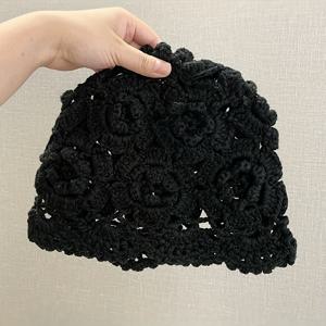 TEMU 여성용 멀티컬러 핸드메이드 코바늘 비니, 통기성 좋고 다용도로 사용할 수 있는 디자인으로 추운 날씨에 완벽합니다.