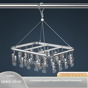 TEMU 알루미늄 합금 건조대 멀티클립 발코니 다기능 속옷 전용 걸이 클립 양말 건조용 아티팩트, 건조대