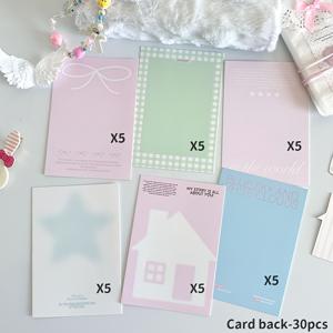 TEMU 한국 스타일 카드 뒷면 30개 및 추가 보호 및 베이킹 선물 카드 포장