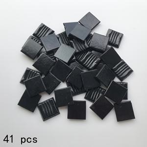 TEMU 41개 검정색 핫멜트 타일, 크기 0.787X0.787인치, 장식 예술 프로젝트, 페인팅, 정사각형 디자인에 적합한 공예 재료로 창의적인 벽 및 바닥 장식에 이상적