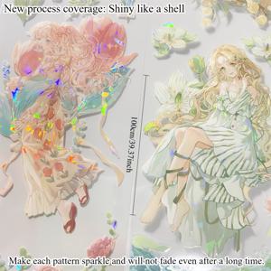 TEMU Studiovi의 고품질 플래너 와시 테이프, 쉘 라이트 크래프트 PET 소재의 걸 시리즈, 6.5cm x 100cm