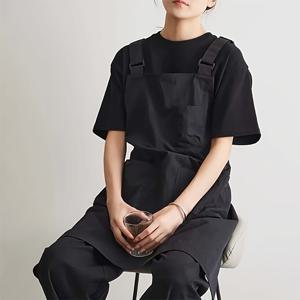 TEMU 사용자 지정 로고 자수 프린팅 레스토랑 헤어 살롱 꽃 정원 긴 애프런 차점 커피점 패션 핫 아이템 작업 애프런