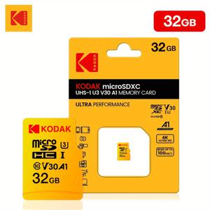 TEMU Kodak Ultra High-Performance Micro SD 메모리 카드, 256GB, 128GB, 64GB, 32GB로 제공, UHS-3 V30 A1 4K HD, 스마트폰, PC, 카메라, PSP 및 기타 장치와 호환, 고속 저장 확장
