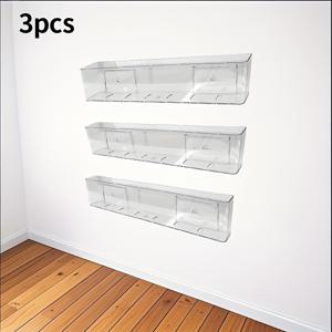 TEMU 1/2/3개 초박형 투명 아크릴 그림책 및 잡지 거치대 - 벽걸이 드릴링 없이 설치 가능, 복도나 문 뒤에 걸기 적합한 투명 매거진 및 독서 자료 선반, 심플 홈 데코