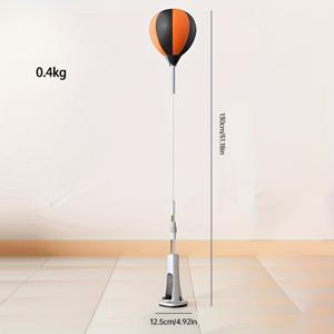 TEMU 고품질 실내 복싱 반사 볼 - 실내 반응 기술 훈련용. 견고한 고품질 스탠딩 스피드 볼, 강력한 흡착컵 포함, 성인용 복싱 훈련 및 피트니스 운동에 적합. 조절 가능한 크기, 54인치부터 63인치까지