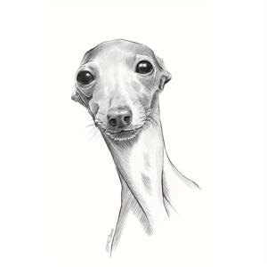 TEMU 1pc 이탈리아 캔버스 프린트 - 프레임리스 고품질 부드러운 캔버스, 30.48x45.72cm, 아트 데코 스타일 벽걸이 장식, 가정 및 사무실용, 사실적인 개 포스터, 내구성 있는 캔버스