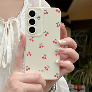TEMU 트렌디하고 혁신적인 소프트 실리콘 폰 케이스, 화이트 색상으로 카툰 체리 디자인을 특징으로 합니다. 다양한 갤럭시 모델(스25, 스24, 스23, 스22 플러스, 울트라 FE, 스21+, 스20, A 시리즈 포함)용으로 설계되었습니다. 이 케이스는 축제 기간 동안 커플에게 완벽한 선물이 될 것입니다.