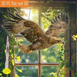 TEMU 2D 플랫, 1개 러스틱 이글 벽걸이 - 전기 필요 없는 클래식 빅 이글 디자인 아크릴, 공원, 정원, 현관 및 창문용 다목적 장식품, 이글 데코, 시골 스타일의 창문 장식, 가벼운 장식품