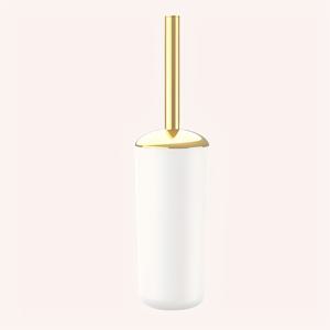 TEMU 화장실 브러시 홀더 및 베이스 세트 2개, 골드 전기도금 스테인리스 핸들, 방수 내식성 플라스틱 재질 베이스, 대형 솔 머리로 쉬운 청소용 욕실 클리닝 키트