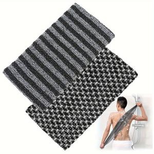 TEMU 각질 제거용 등 목욕 스크럽 수건걸이형 타월, 양면 목욕 수건 바디 스펀지 수세미 타월, 샤워용 각질 제거 바디 스크럽 등 문지르개