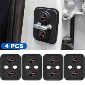 TEMU 4개 세트 범용 자동차 도어 잠금 장치 충격 흡수 패드, 녹 방지 및 소음 감소 실리콘 커버 (도어 잠금 장치용)