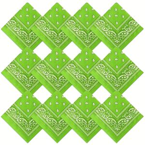 TEMU 12개 대형 손수건 세트, 다용도 아웃도어 헤드웨어 및 헤어 액세서리, 55 x 55cm 페이즐리 스카프 밴다나 (남녀 공용)