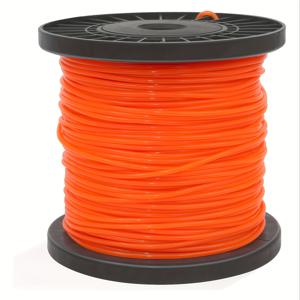 TEMU 새로운 내구성 2.4mm 나일론 트리머 라인, 328피트. 잡초 제거용 오렌지색 잔디깎이 줄, 비터 코드 커터 포함