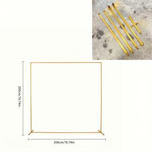 TEMU 200*200cm 골든 조합 풍선 꽃 장식 골드 철제 프레임 스탠드, 약혼, 결혼식, 파티, 생일, 부활절, 크리스마스, 졸업식, 야외 가족 모임 장식용