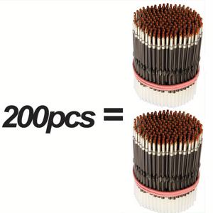 TEMU 100/200개 플라스틱 비드 DIY 구슬 리필 - 2.4인치/6.1cm 블랙 잉크 부드러운 필기, 생생한 색상, DIY 공예용, PPL 선물, 문구류 & 정교한 필기 도구, 균일한 질감 펜, 가벼운 무게, 세련된 디자인, 내구성 있는 재질, 사무용품, 선물 쇼핑