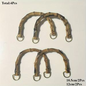 TEMU 4개/백수 바위 모양 핸들 DIY, 손수제품 가방 크로셰 가방 비치 스트로 가방 U형 핸들 D링크 손수제품 가방 핸들 두 가지 크기 핸들, 총 두 개, 한 팩에 4개, DIY 지갑 만들기