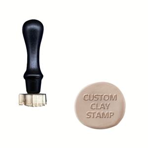 TEMU 맞춤형 1개, 점토 도자기 스탬프, 로고가 있는 개인 맞춤형 점토 도자기 스탬프, 창의적인 인쇄 스탬프, 폴리머 클레이 도구, 황동 몰드, 아버지, 남자친구 또는 도자기 아티스트를 위한 선물