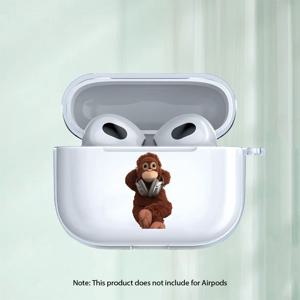 TEMU 애플 무선 이어폰용 원숭이 패턴이 있는 보호 케이스는 Airpodds1/ 2/ 3/ pro/ pro2에 적합합니다. 반짝이는 투명 TPU 소재의 부드러운 쉘 안티 드롭 니치 이어폰 케이스는 가족, 친구 및 커플에게 최고의 선물입니다.