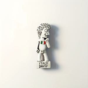 TEMU 1개 이탈리아, 창의적인 3D Q 버전 다윗 조각상 여행 기념품, 레진 페인트 홈 냉장고 장식, 자석 냉장고 스티커 선물