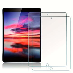TEMU 2개 강화 유리 스크린 보호 필름, iPad (9.7인치, 2018/2017 모델, 6세대/5세대), iPad Air 1, iPad Air 2, iPad Pro 9.7인치 호환, 애플 펜슬 친화적