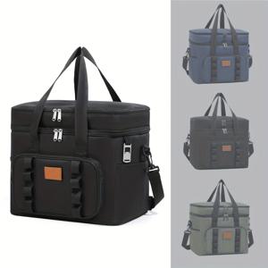 TEMU 이 오버사이즈 이중 레이어 야외 쿨러 백은 다기능으로 단열되어 냉장 음료 38캔을 수납할 수 있습니다. 음료 냉각, 야외 모임, 직장, 하이킹 및 캠핑에 적합하며, 비식품 접촉입니다.