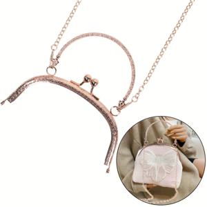 TEMU 메탈 프레임과 120cm 체인으로 구성된 지갑 손잡이 세트, 지갑 제작 키트 추가 세트, 지갑 제작, DIY 지갑 제작