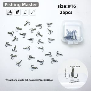 TEMU 25개 초소형 삼단 다크 브라운 강화 미니 낚시 바늘, 고탄소강 삼중 바늘, 소형 물고기 바늘, 다양한 수역 소형 물고기 낚시, 남성용 휴일 선물/아버지의 날/발렌타인데이에 적합