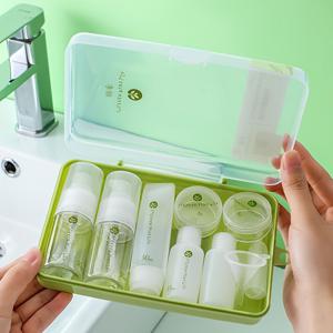 TEMU 스프레이 병, 로션 병, 페이셜 클렌저, 샤워 젤이 포함된 여행용 10개 용기 세트. 기내 반입 가능한 휴대용 사이즈로 구성되어 있습니다.