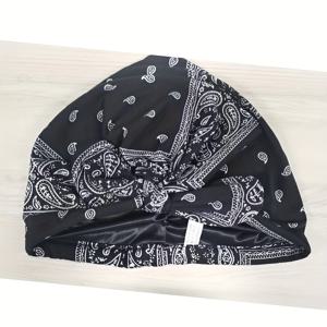 TEMU 1개 여성용 새틴 안감 비니 화학요법 모자 수면 캡
