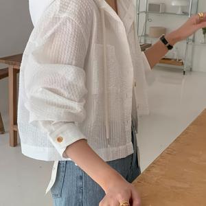 TEMU 우아하고 다용도 싱글 브레스트 숏 코트, 여성용 루즈핏 휴가용 긴팔 후드 셔츠