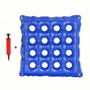 TEMU 휴대용 좌석 쿠션 및 에어펌프 1세트, PVC 소재 사각형 , 야외 캠핑 좌석 및 사무실 의자 패딩용