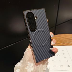 TEMU 휴대폰 케이스: 인기 판매 카본 파이버 전기도금 삼성 ZFold 호환 50% 할인 스택 가능 ZFold7 충격 방지 스크래치 방지 고품질 ZFold3 보호 케이스 Fold6 초박형 유럽 및 미국 패션 ZFold4 휴대폰 케이스