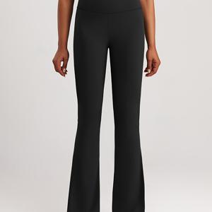 TEMU 여성용 하이웨이스트 플레어 레깅스 - 편안하고 부드러운 요가 바지, 댄스, 스포츠 및 일상복으로 적합