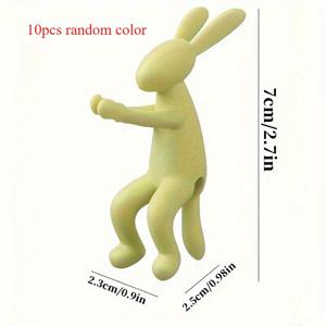 TEMU 정화 식물을 곧게 펴는 토끼 모양 수경 재배 지지대 10개 세트. 어항 및 원예에 적합합니다. 이 제품은 양파와 마늘을 안전하게 고정하고, 장식용으로 넓은 입구의 유리 화병과 함께 사용할 수 있습니다.