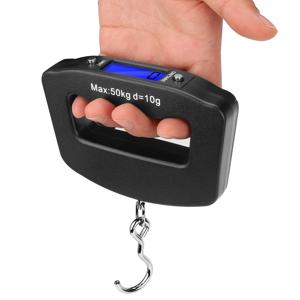 TEMU 1개 110lbs/ 디지털 휴대용 수하물 걸이형 저울, 자동차 디테일링 공구용, 휴대용 전자저울, 백라이트 LCD 디스플레이 내장 고속 저울, 여행 필수품, (배터리 미포함)